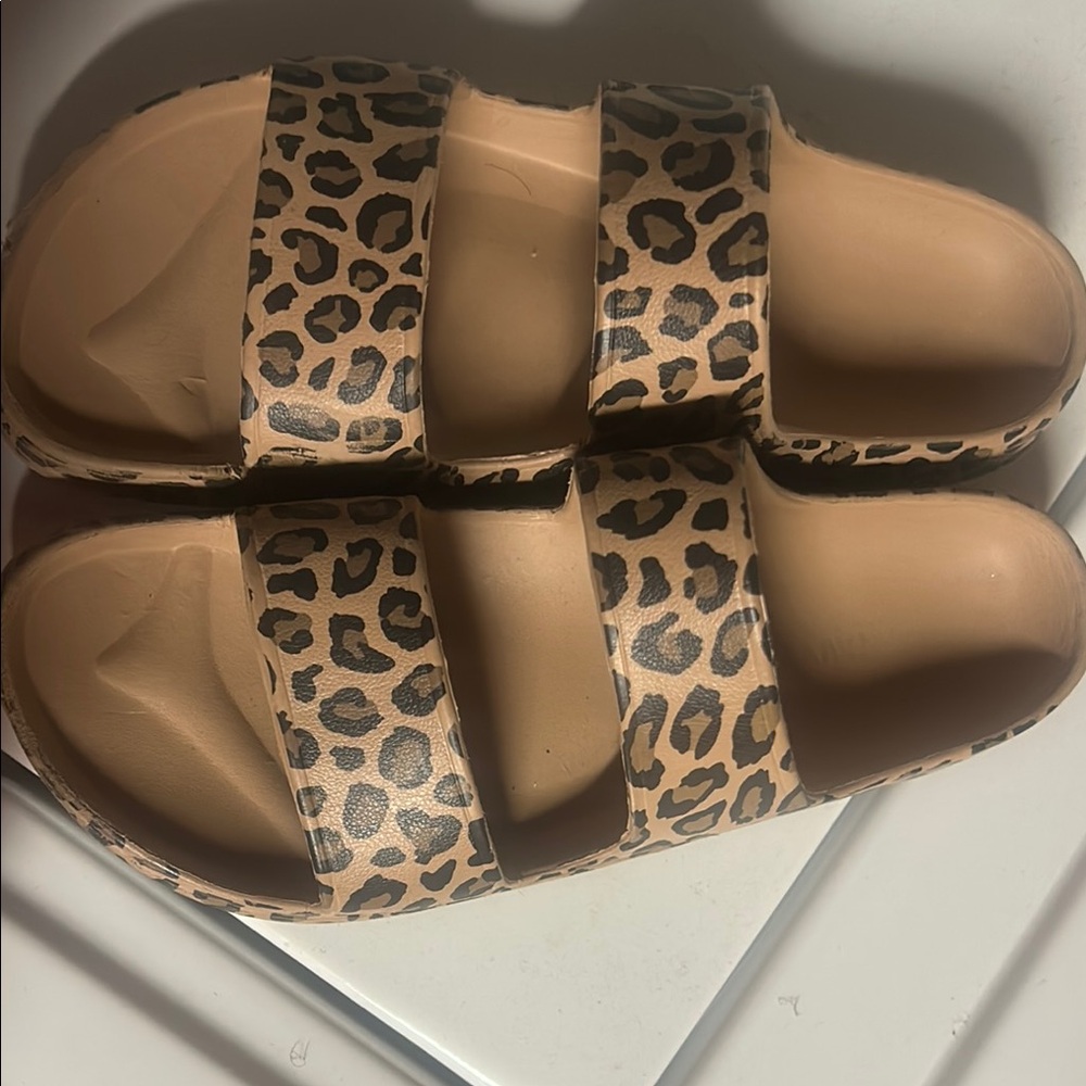 Old Navy Brown and Black Sandals with Adjustable Straps